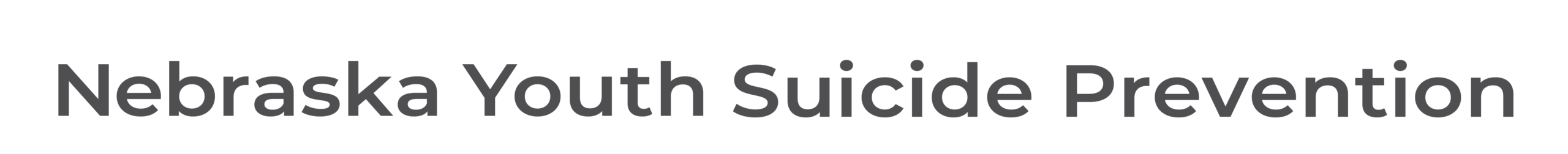 Nebraska Youth Suicide Prevention Horizontal Logo